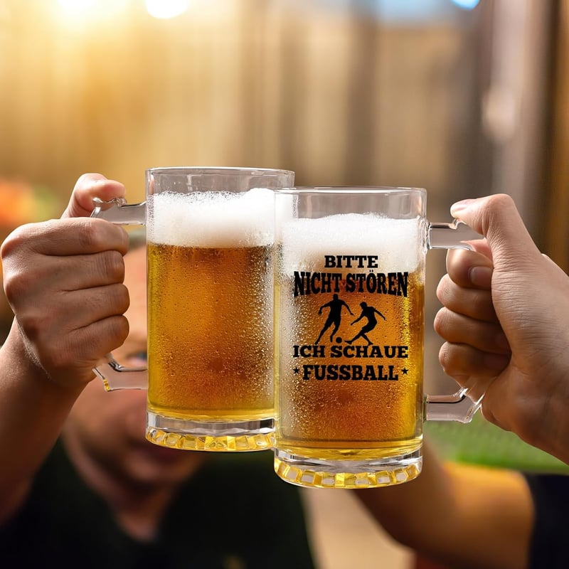 Lustige Bierglas-Socken für Männer – Fußball-Geschenkidee 0,5L