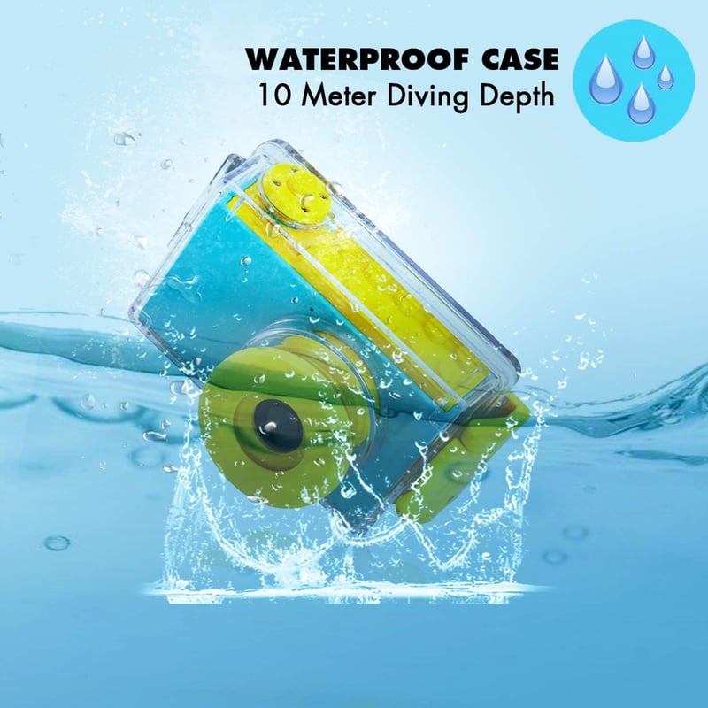 Wasserdichte Digitalkamera mit 8MP und 1080P für Kinder (Blau)
