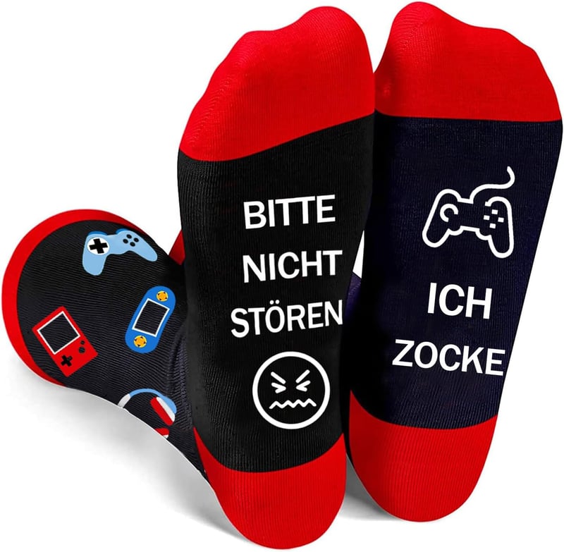 Lustige Gaming-Socken für Teenager und Jungen (12-14 Jahre)