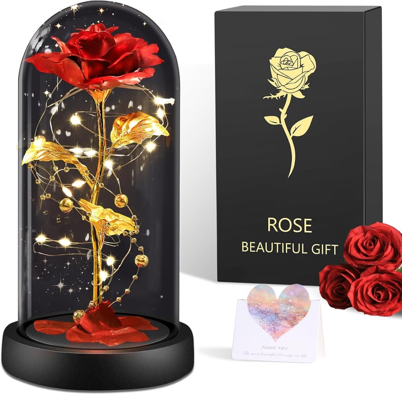 Ewige rote Rose im Glas – Überraschungsgeschenk für Frauen