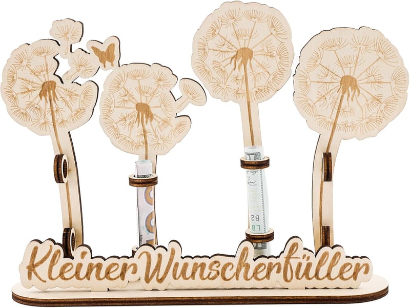 Personalisierte Pusteblume Geldgeschenkverpackung für Geburtstage