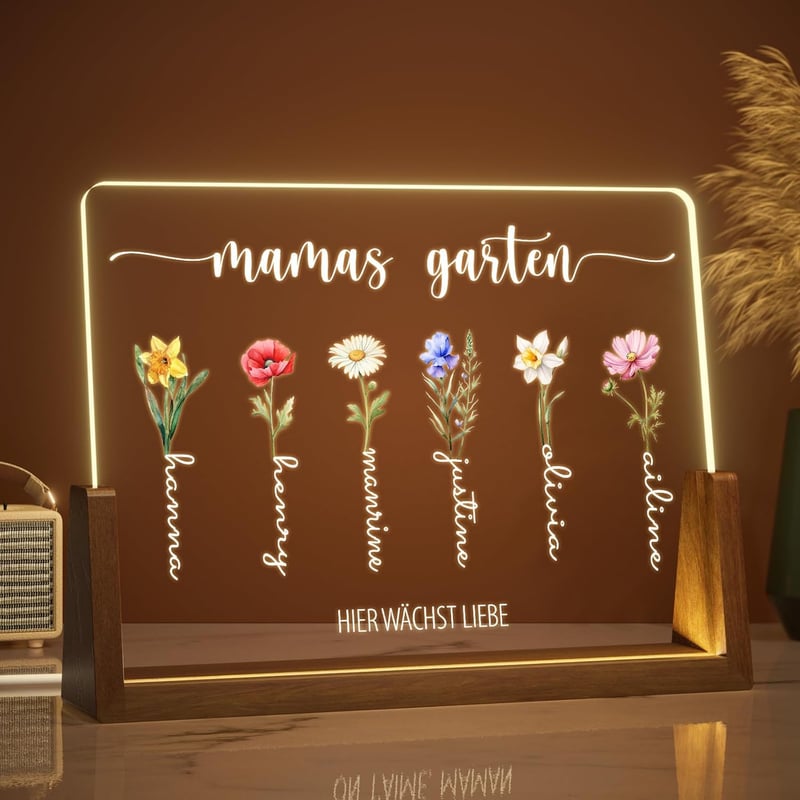 Personalisierte Geburtsmonatsblume für Mama zum Muttertag
