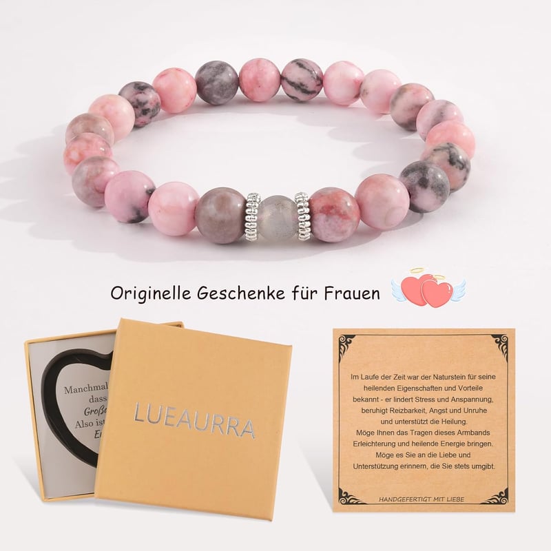 Natursteinarmband für Frauen – Original Geschenkidee für Weihnachten und Geburtstag