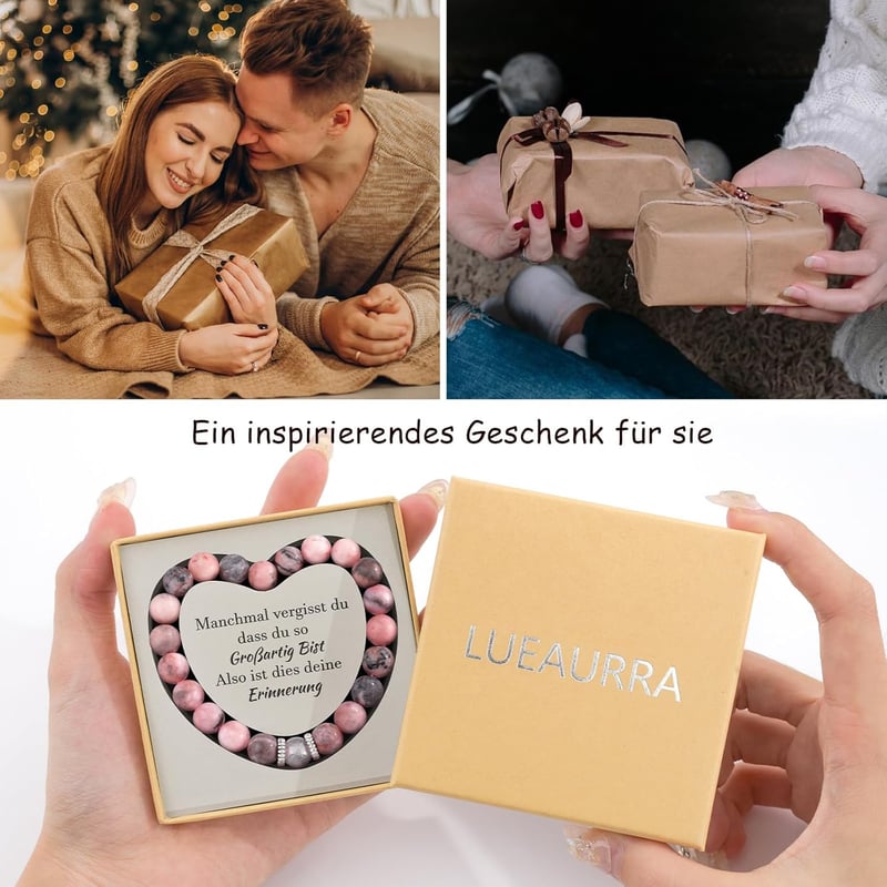 Natursteinarmband für Frauen – Original Geschenkidee für Weihnachten und Geburtstag