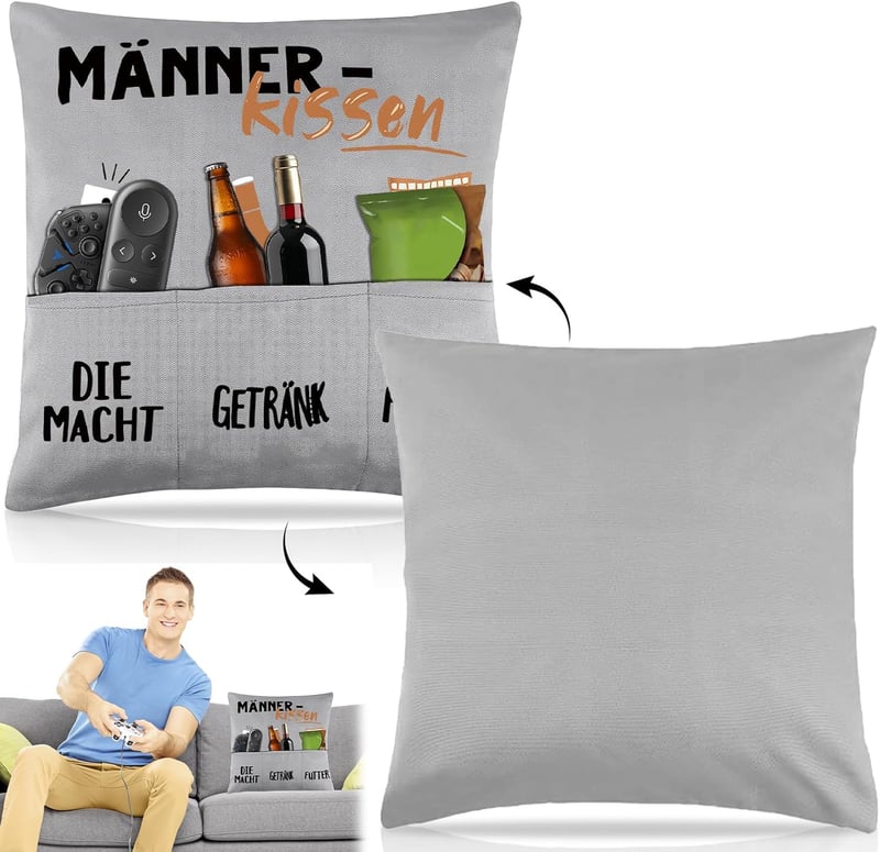 Ruhestandsgeschenk für Männer mit Zierkissenbezug und Socken