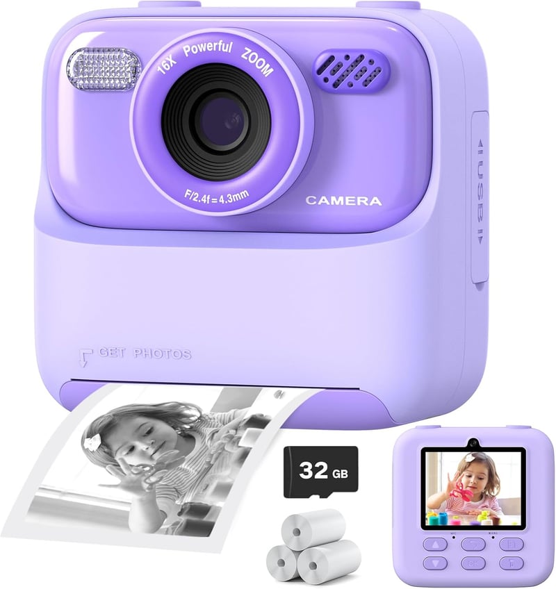 Kinder Digitalkamera 1080P HD mit 32G Karte – Weihnachtsgeschenk für 3-12 Jahre