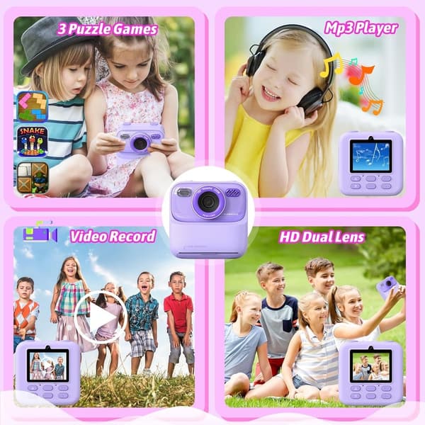 Kinder Digitalkamera 1080P HD mit 32G Karte – Weihnachtsgeschenk für 3-12 Jahre