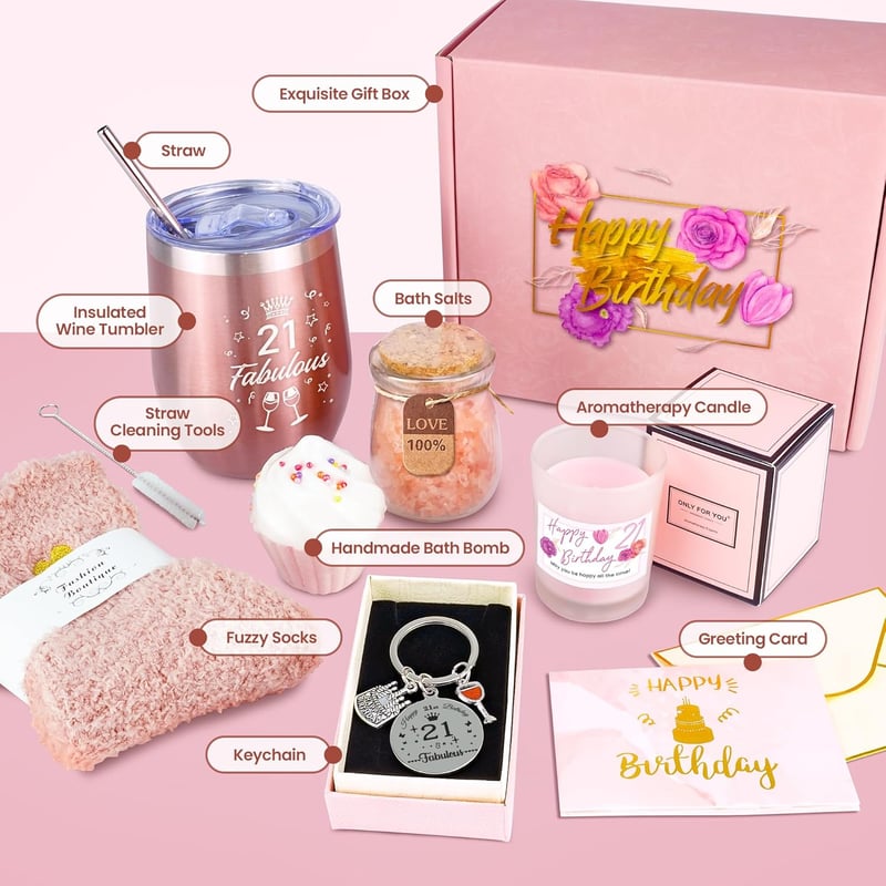 21. Geburtstagsgeschenkset für Frauen, lustige Geschenkidee