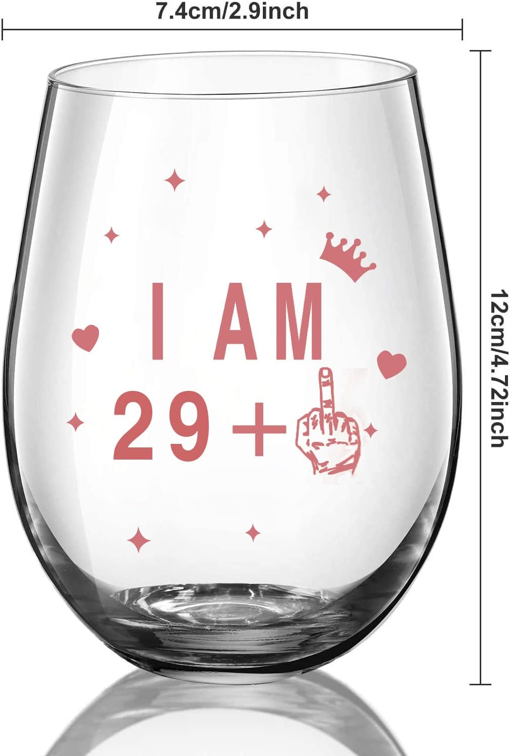 Weinglas zum 30. Geburtstag – Stielloses Jubiläumsglas für Feiern