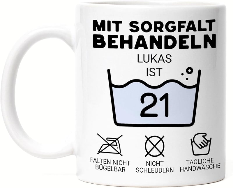 Personalisierte Tasse zum 18. Geburtstag für Männer und Frauen