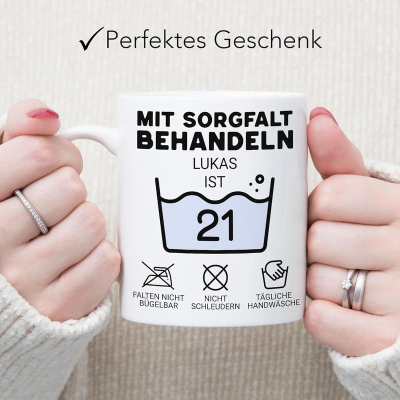 Personalisierte Tasse zum 18. Geburtstag für Männer und Frauen