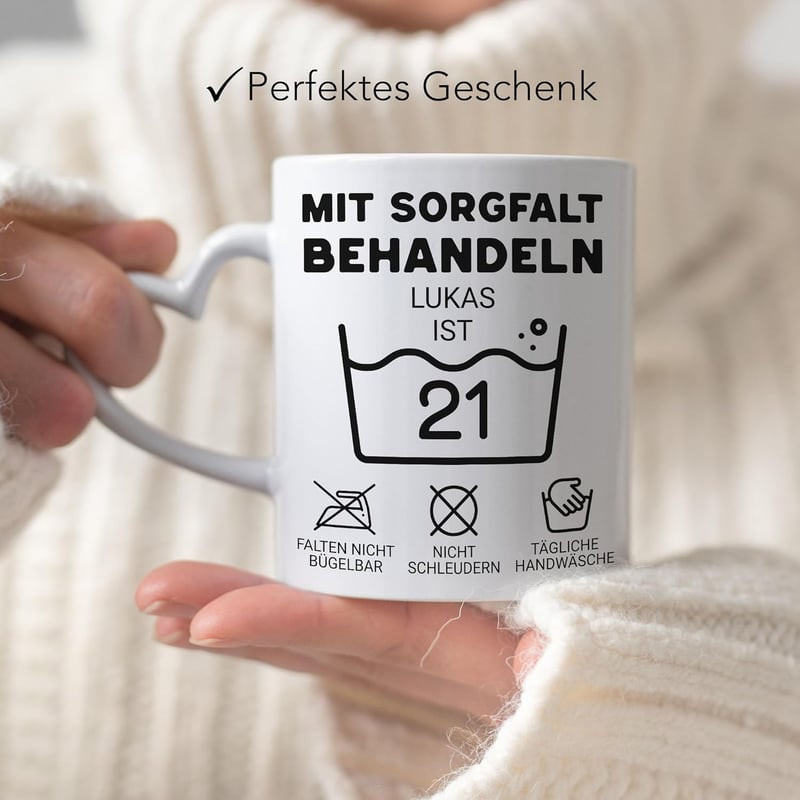 Personalisierte Tasse zum 18. Geburtstag für Paare