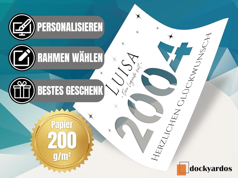 Personalisierbares Geldgeschenk zum 21. Geburtstag für alle