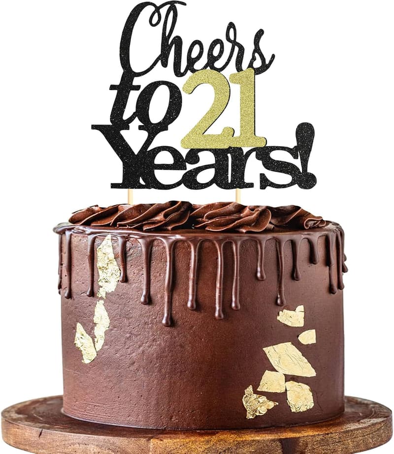 21. Geburtstag Kuchendeckel - Happy Birthday Dekoration