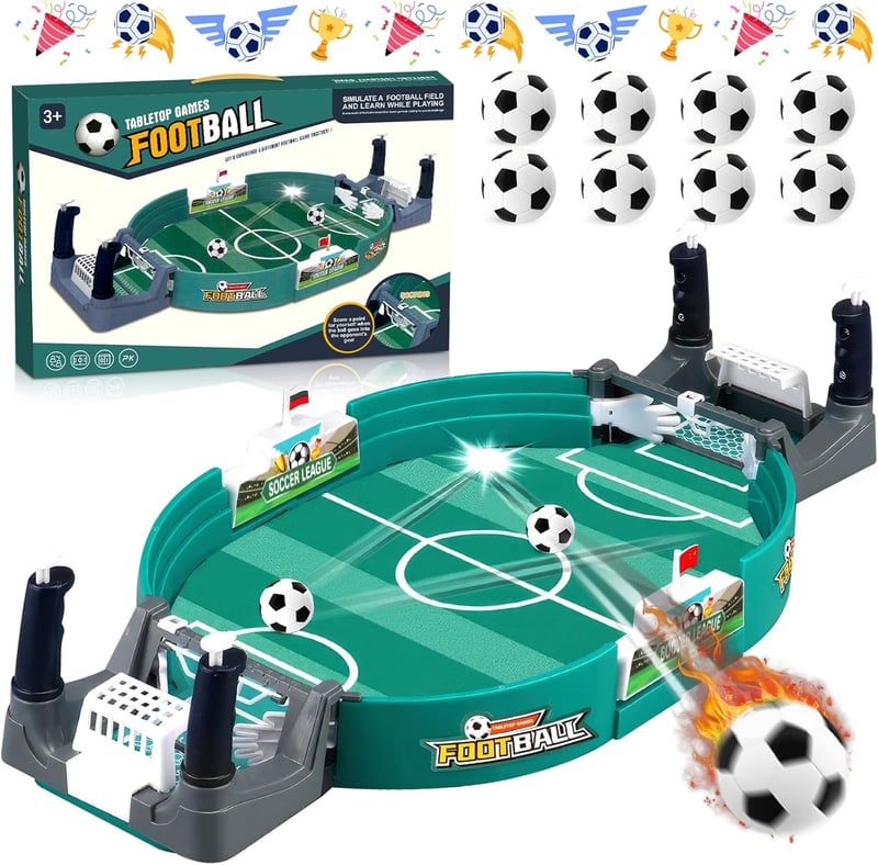 Interaktives Tischfußballspiel mit 8 Bällen – Perfekt für Kinder und Familien