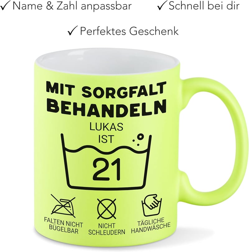 Personalisierte Tasse zum 18. Geburtstag – Lustiges Geschenk für Paare