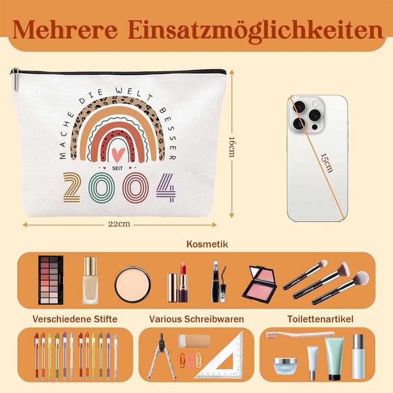 Make-Up Tasche zum 21. Geburtstag für Frauen, witziges Geschenk