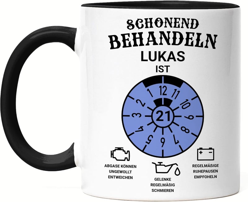 Personalisierte Tasse zum 18. Geburtstag für Männer und Frauen