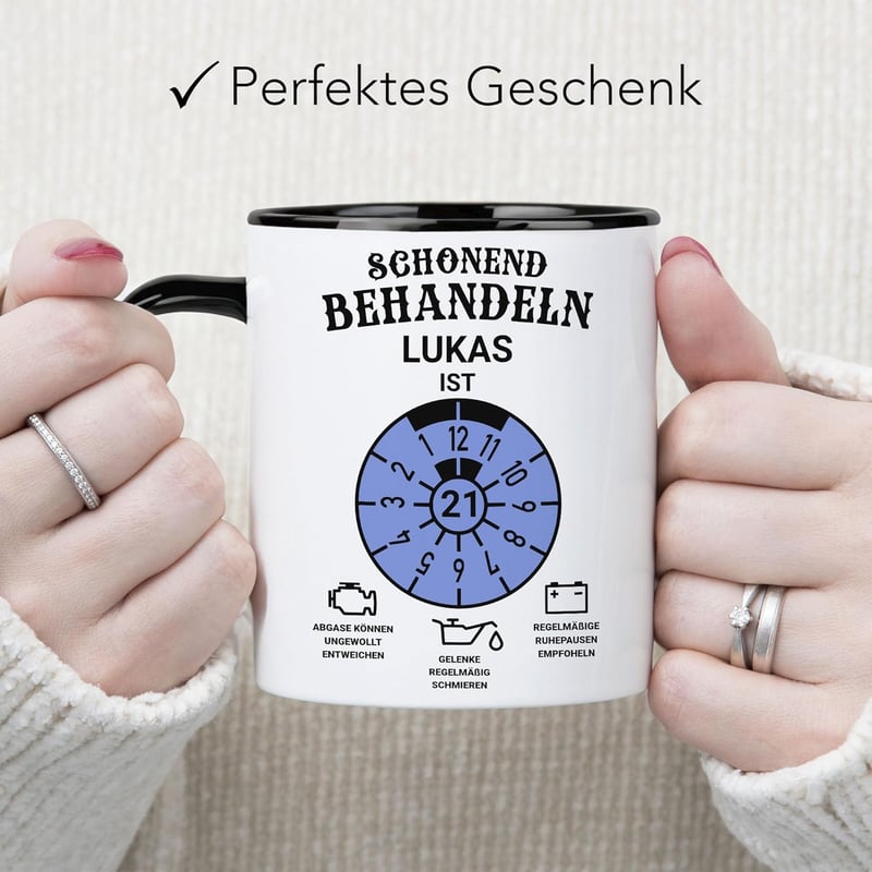 Personalisierte Tasse zum 18. Geburtstag für Männer und Frauen