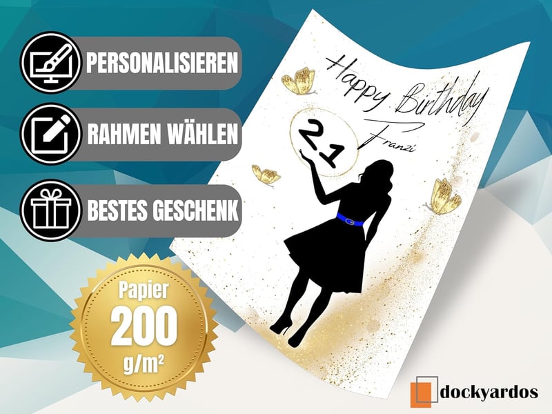 Geldgeschenk zum 21. Geburtstag für Frauen und Mädchen