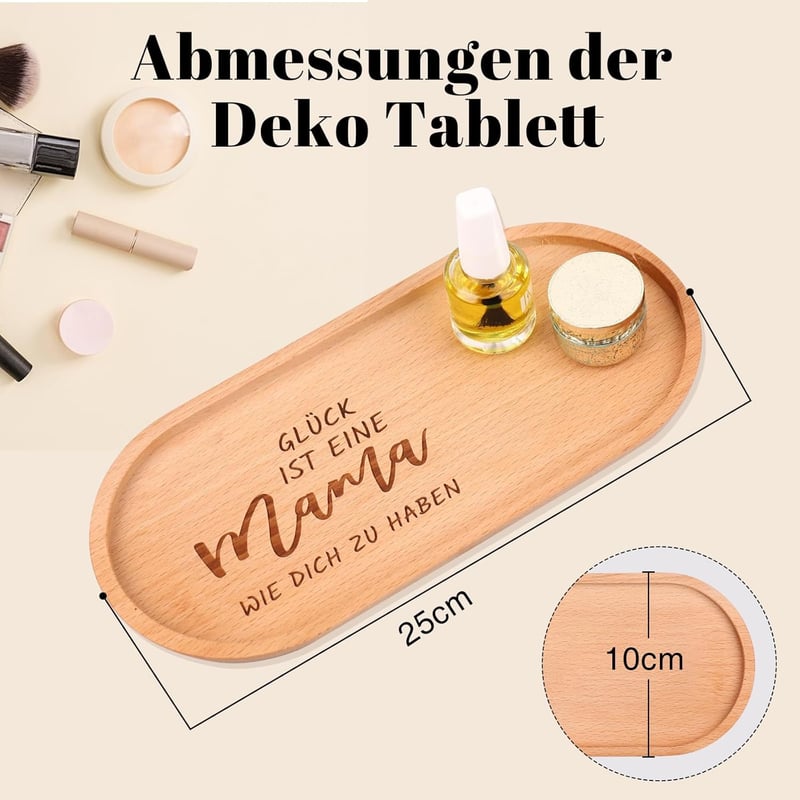 Graviertes Badezimmer-Tablett für beste Freundinnen mit Schlüsselanhänger