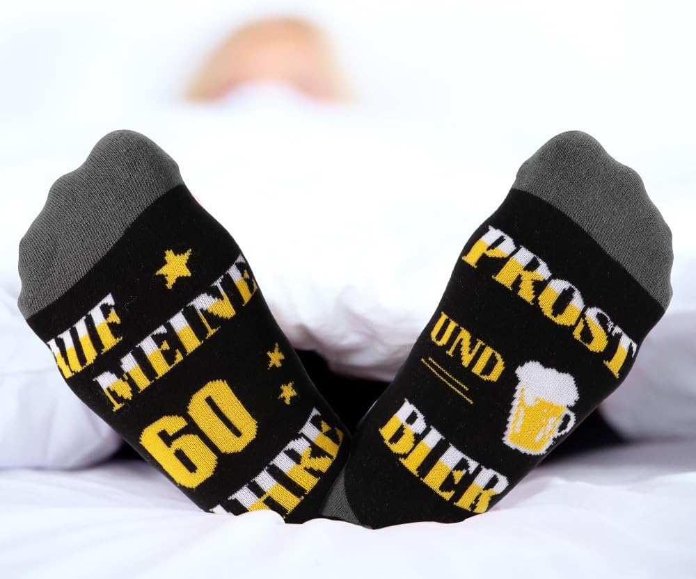 Witzige Socken Geschenke mit Sprüchen, 18 cm Bundhöhe, 21 cm Fußlänge