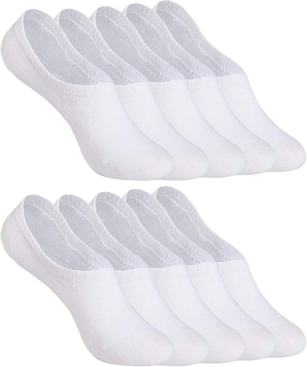 Unsichtbare Sneaker Socken für Damen und Herren - 10 Paar mit Anti-Rutsch-Pad