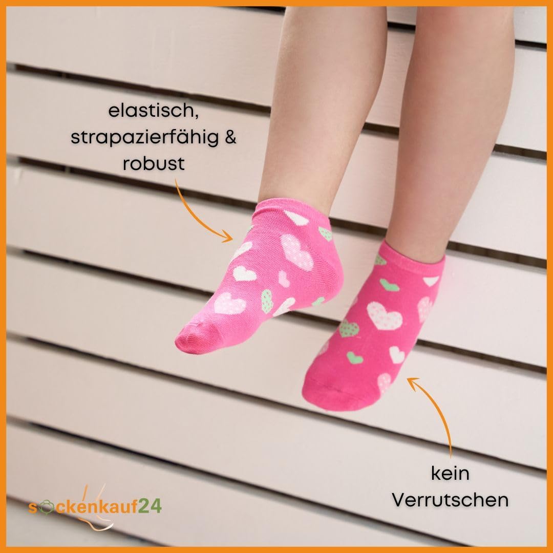 Baumwoll-Sneaker Socken für Kinder – 10 Paar Jungen & Mädchen