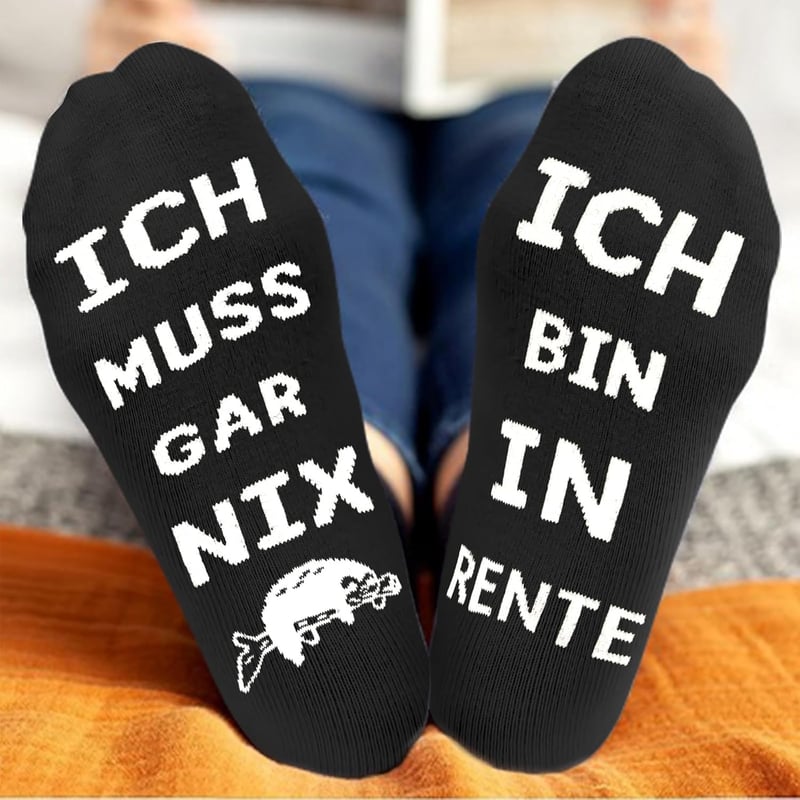 Lustige Socken zum Renteneintritt für Männer und Frauen