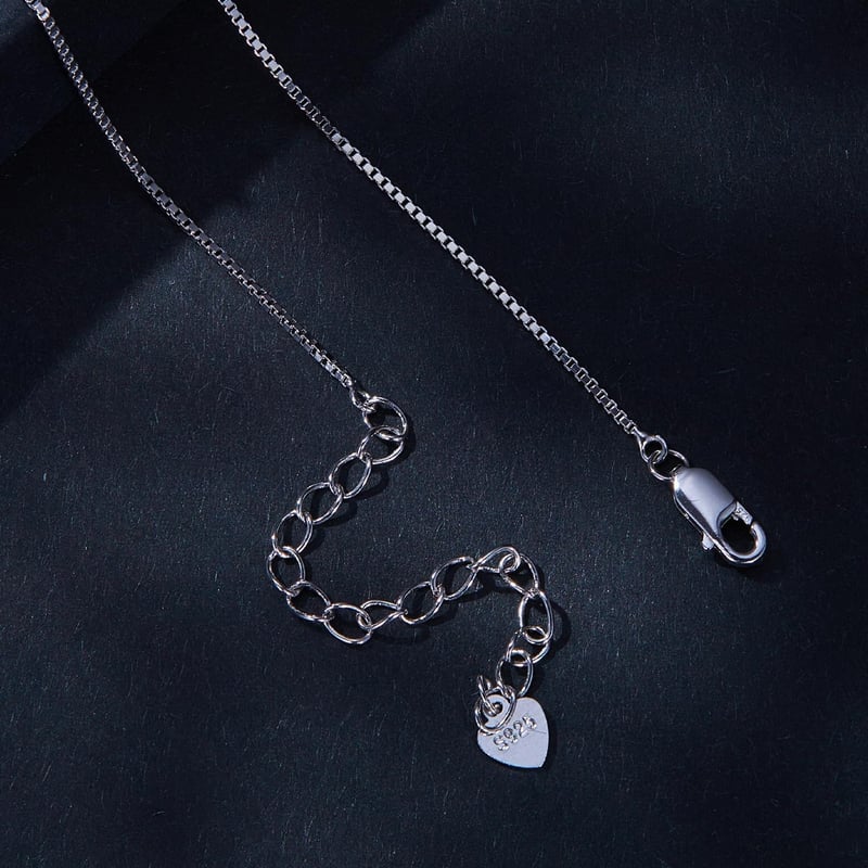 Herzförmige Moissanit-Halskette aus 925 Sterling Silber für Frauen