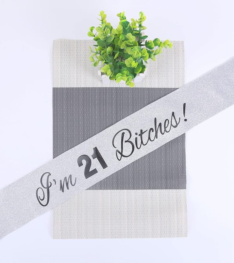 21. Geburtstag Tiara und Schärpe „I'm 21 Bitches“ für Mädchen