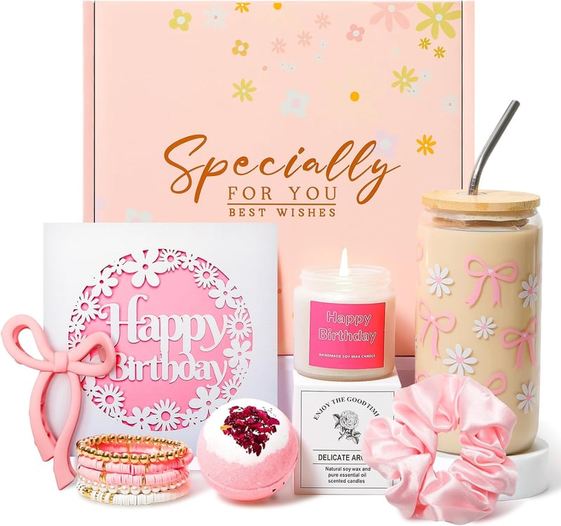 Geburtstagsgeschenkset für Frauen mit Coquette Bow Design