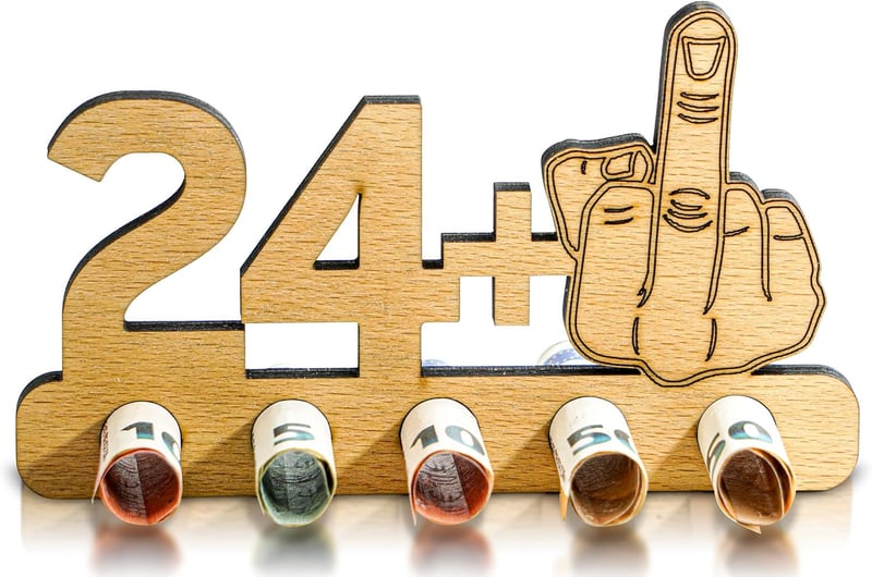 25. Geburtstag - Lustiges Geldgeschenk aus Holz