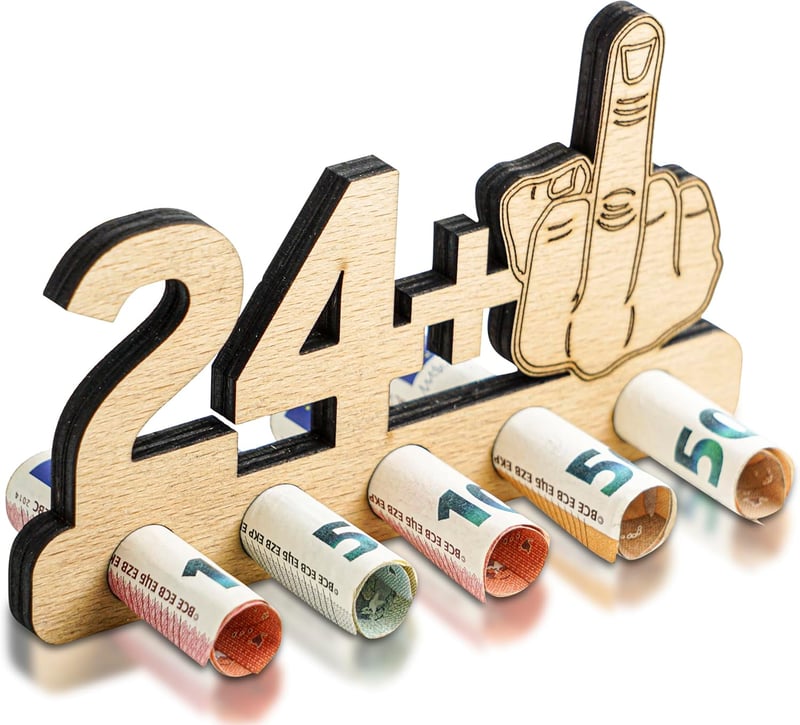 25. Geburtstag - Lustiges Geldgeschenk aus Holz