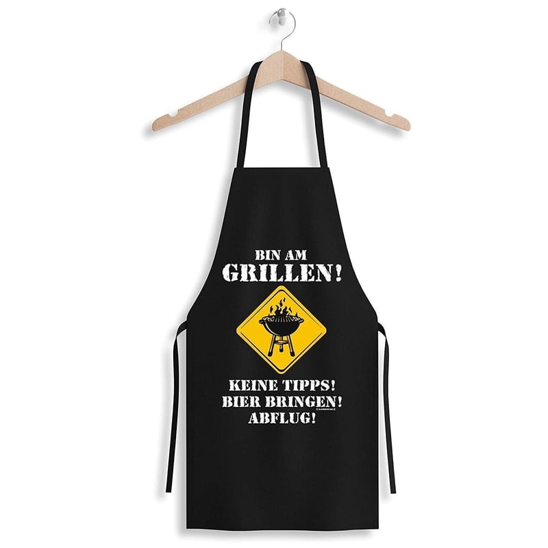 Grillgeschenkset mit 5 Gewürzen und Schürze für Männer