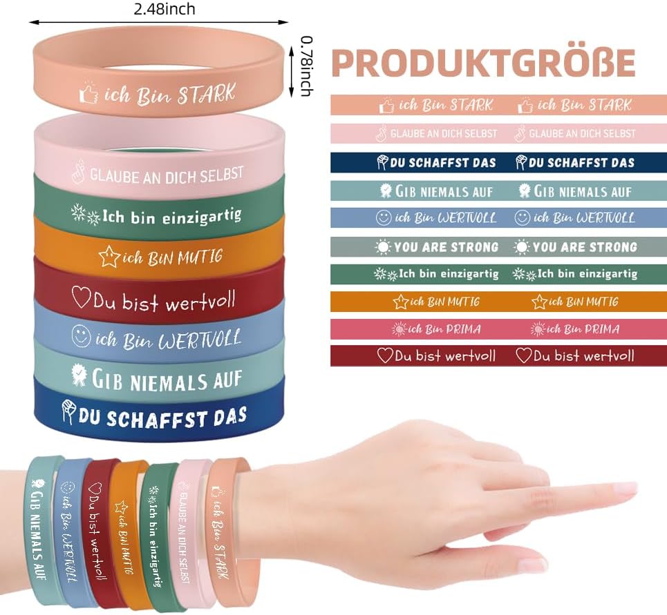 Inspirierende Silikonarmbänder als Motivationsgeschenk für Teenager