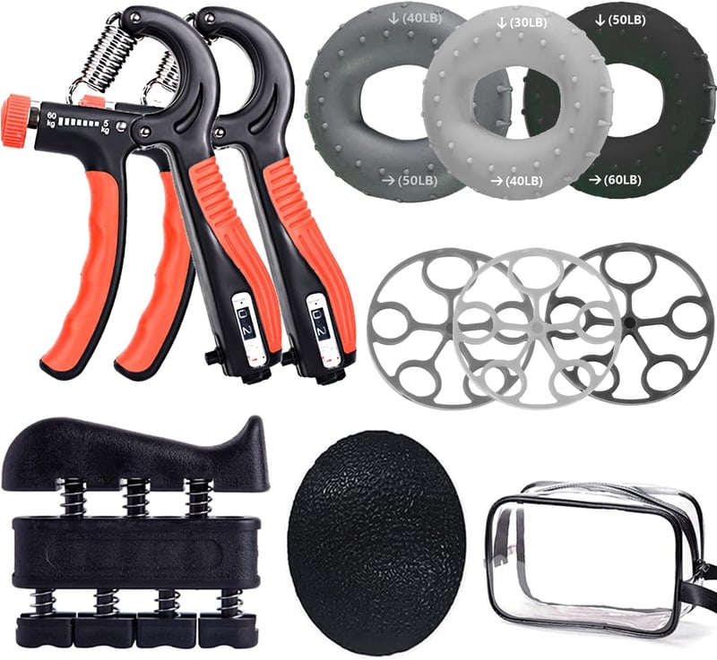 Handtrainer-Set für Fitness mit Zähler und Aufbewahrungstasche