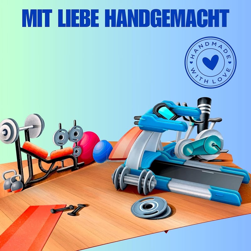 Geschenkkarte für Sportler – 3D Fitness Gutschein für Bodybuilding