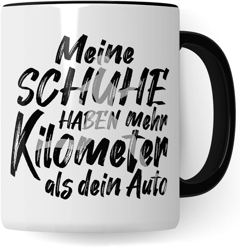 Humorvolle Kaffeetasse für Jogger – Geschenk für Läuferinnen