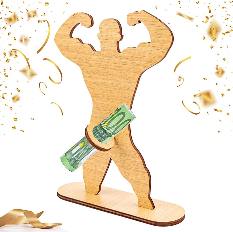 Kreatives Geldgeschenk zum Geburtstag für Sportenthusiasten - Holz Gutscheinständer