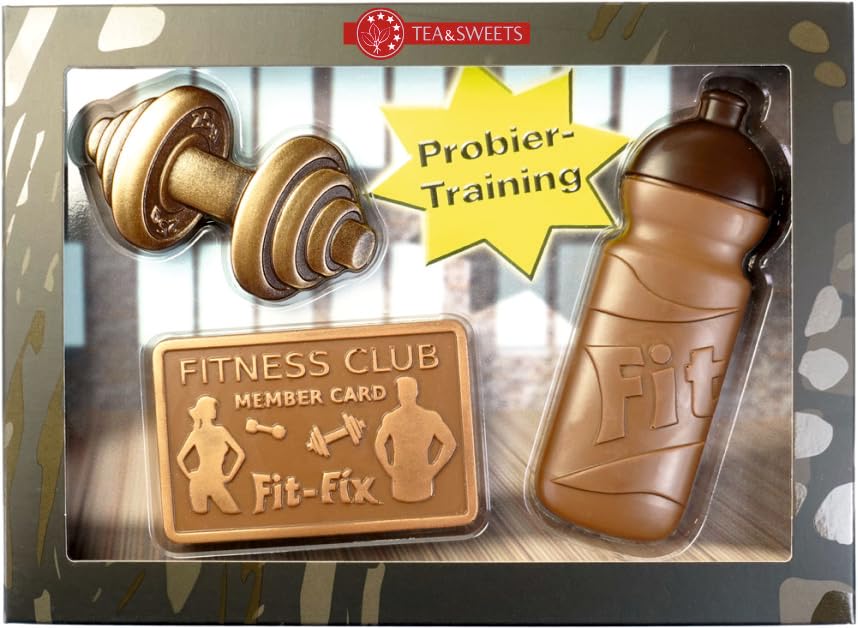 Geschenkset mit Schokolade für Fitness-Liebhaber, 125g