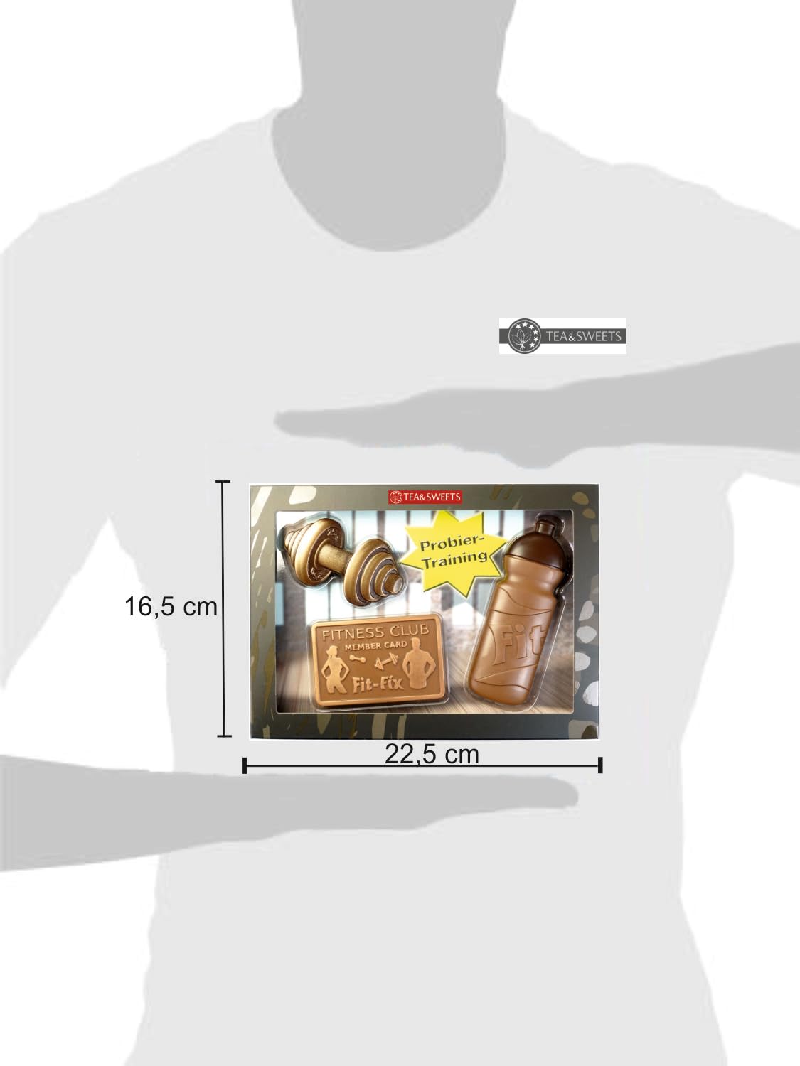 Geschenkset mit Schokolade für Fitness-Liebhaber, 125g