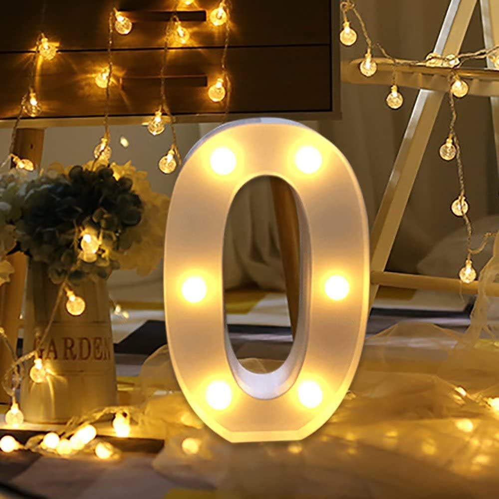 LED Zahlenlampe für Geburtstagsfeiern und Hochzeiten, warmweiß