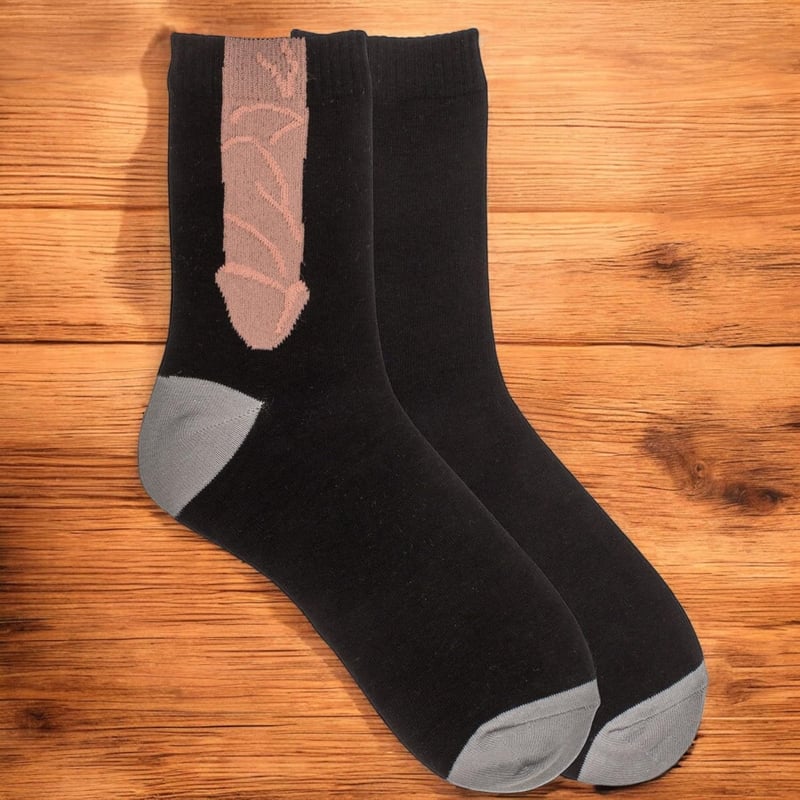 Lustige Herrensocken mit Penis-Motiv aus Baumwolle