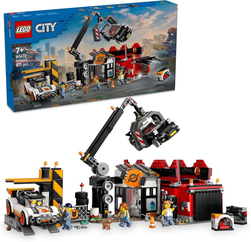 LEGO City Schrottplatz - Spielset mit Kran, Autos und Minifiguren ab 8 Jahren