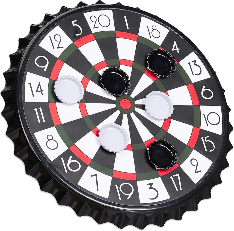 Magnetische Kronkorken-Dartscheibe für Partyspiele, Ø 25 cm