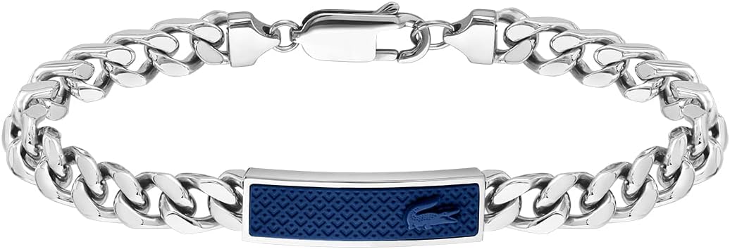 Lacoste Edelstahlarmband für Herren mit Petit-Piqué-Muster
