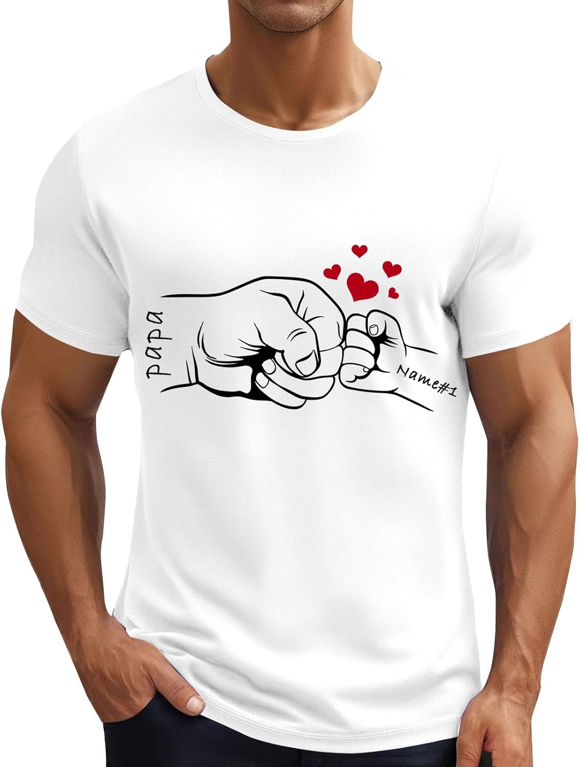 Personalisiertes T-Shirt für Männer – Vatertagsgeschenk aus Baumwolle