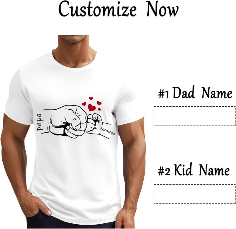Personalisiertes T-Shirt für Männer – Vatertagsgeschenk aus Baumwolle