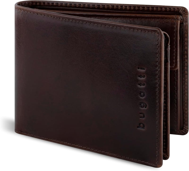 Bugatti Romano Herren Geldbörse aus Rindleder mit RFID-Blocker